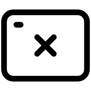 Web Window Xmark Icon from Iconoir Regular Set
