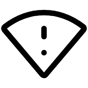 Wifi Warning Icon from Iconoir Regular Set