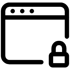 Window Lock Icon from Iconoir Regular Set