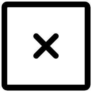 Xmark Square Icon from Iconoir Regular Set