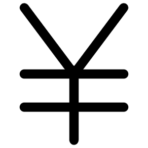 Yen Icon from Iconoir Regular Set