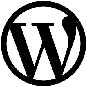 Clean creative icon of a bold W inside a thick circle. Used for WordPress sites, CMS dashboards, and web branding.