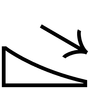 Ramp Down Arrow Icon from Guidance – Free Set