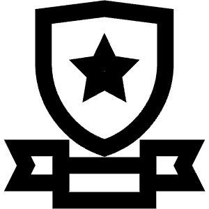 Shield Star Banner Icon from Atlas Line Set