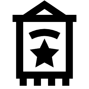 Star Banner Icon from Atlas Line Set