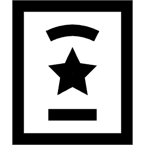 Star Document Frame Icon from Atlas Line Set