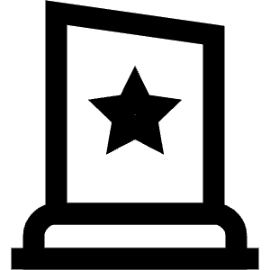 Trophy Star Reward Icon from Atlas Line Set