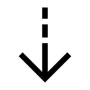 Arrow Cool Down Icon from Outlined Line - Material Symbols Set