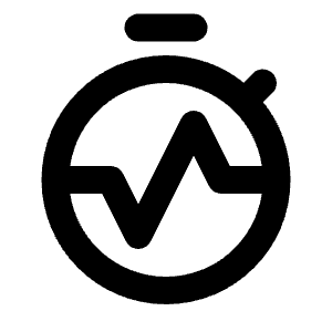 Avg Time Icon from Rounded Line - Streamline Material Free Set