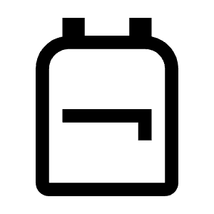 Backpack Icon from Outlined Line - Material Symbols Set