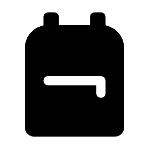 Backpack Fill Icon from Rounded Fill - Material Symbols Set