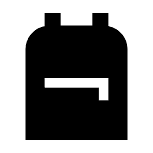 Backpack Fill Icon from Sharp Fill - Material Symbols Set