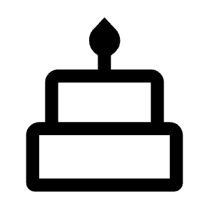 Cake Icon from Outlined Line - Material Symbols Set