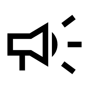 Campaign Icon from Sharp Line - Material Symbols Set
