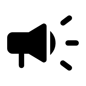 Campaign Fill Icon from Rounded Fill - Material Symbols Set
