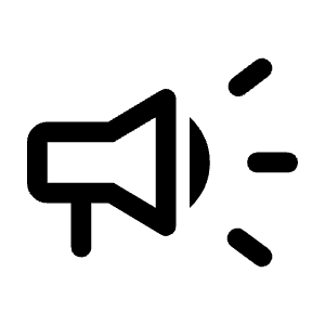 Campaign Icon from Rounded Line - Material Symbols Set