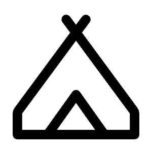 Camping Icon from Rounded Line - Material Symbols Set