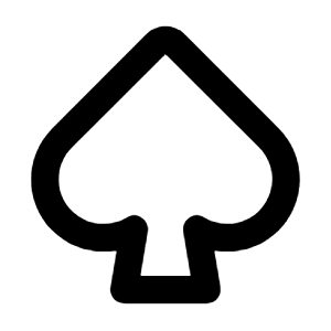 Card Face Spades Icon from Rounded Line - Streamline Material Free Set