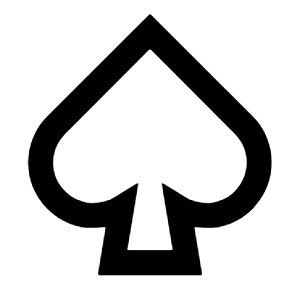 Card Face Spades Icon from Sharp Line - Material Pro Free Set