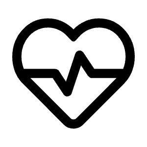 Ecg Heart Icon from Rounded Line - Material Symbols Set