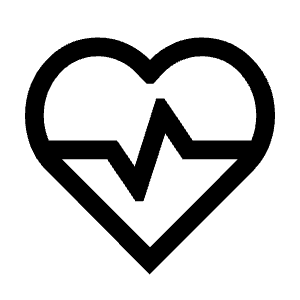 Ecg Heart Icon from Sharp Line - Material Symbols Set