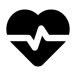 Ecg Heart Fill Icon from Outlined Fill - Material Symbols Set
