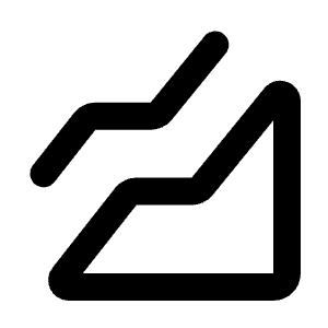 Elevation Icon from Rounded Line - Streamline Material Free Set