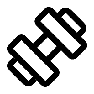 Exercise Icon from Rounded Line - Material Symbols Set
