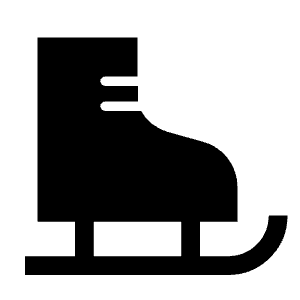 Ice Skating Fill Icon from Outlined Fill - Material Symbols Set