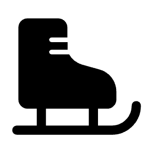 Ice Skating Fill Icon from Rounded Fill - Material Symbols Set