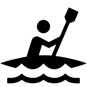 Kayaking Icon from Outlined Line - Material Symbols Set