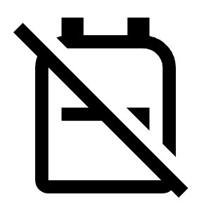 No Backpack Icon from Outlined Line - Material Symbols Set