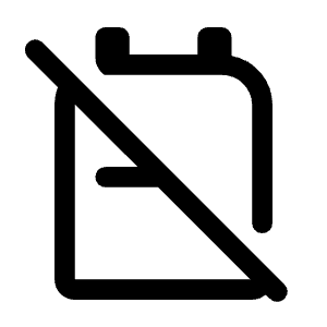 No Backpack Icon from Rounded Line - Material Symbols Set