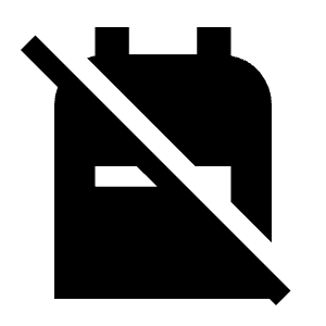 No Backpack Fill Icon from Sharp Fill - Material Symbols Set