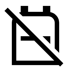 No Backpack Icon from Sharp Line - Material Symbols Set