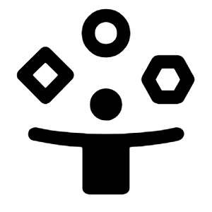 Person Play Icon from Rounded Line - Material Symbols Set