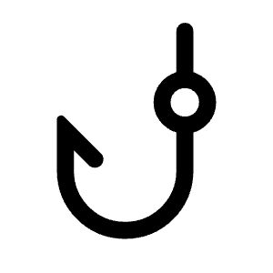 Phishing Icon from Rounded Line - Material Symbols Set