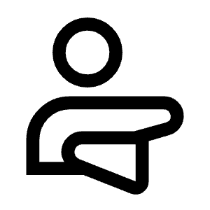 Physical Therapy Icon from Sharp Line - Material Symbols Set