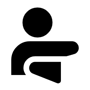 Physical Therapy Fill Icon from Sharp Fill - Material Symbols Set