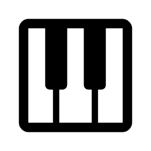 Piano Fill Icon from Rounded Fill - Material Symbols Set