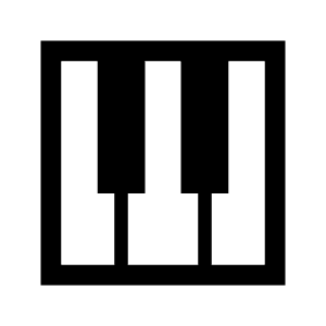 Piano Icon from Sharp Line - Material Symbols Set