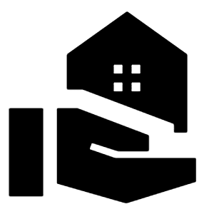 Real Estate Agent Fill Icon from Sharp Fill - Material Symbols Set