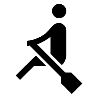 Rowing Fill Icon from Sharp Fill - Material Symbols Set