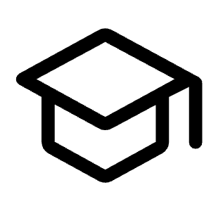 School Icon from Rounded Line - Material Symbols Set