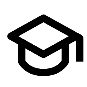 School Icon from Outlined Line - Material Pro Free Set