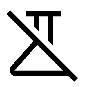 Science Off Icon from Sharp Line - Material Symbols Set