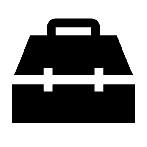 Service Toolbox Fill Icon from Sharp Fill - Material Symbols Set