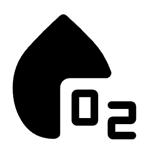 Spo2 Fill Icon from Rounded Fill - Material Symbols Set