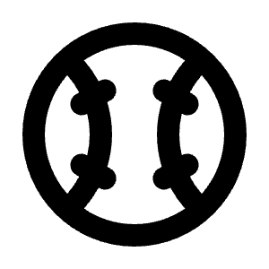 Sports Baseball Alt Icon from Rounded Line - Streamline Material Free Set