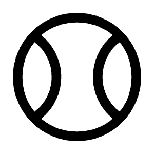 Sports Baseball Icon from Rounded Line - Material Symbols Set